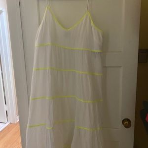 Scoop NYC Ric Rac Trim Midi Dress, white, XXXL